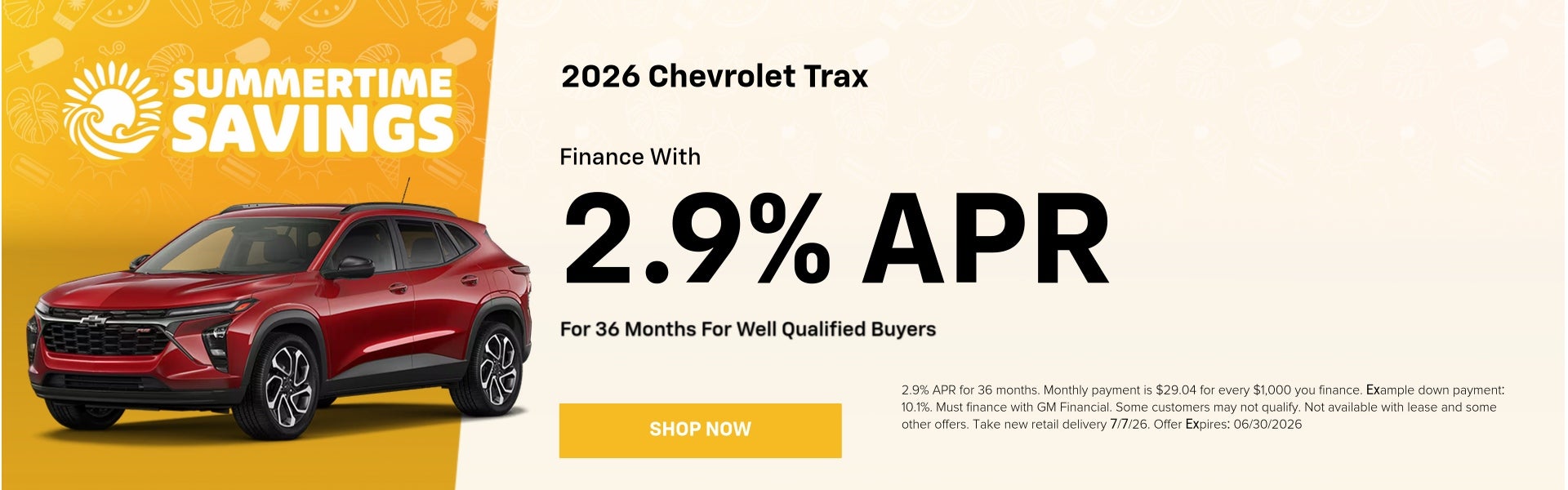 2026 trax offer